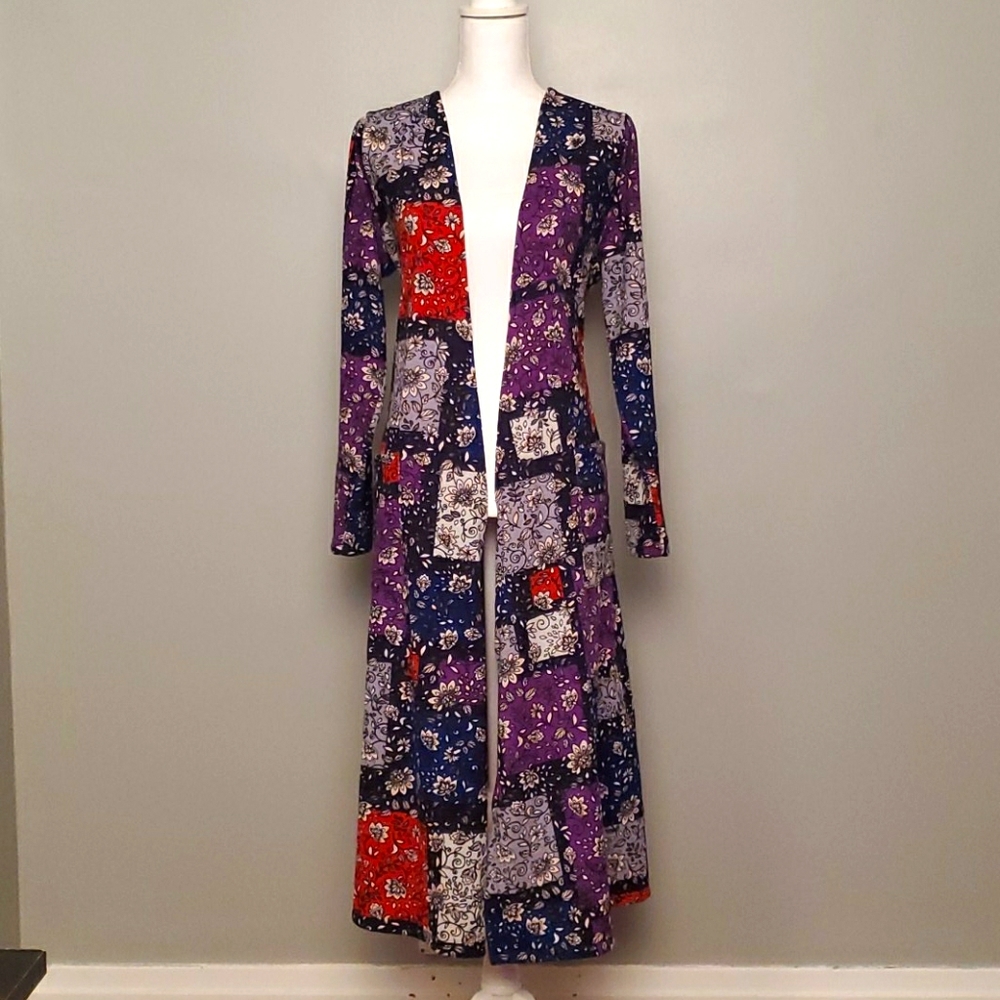 LuLaRoe Patchwork Pattern Sarah Cardigan